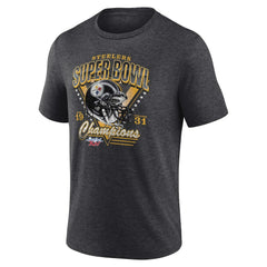 Pittsburgh Steelers Hometown Old-Fashioned Super Bowl XIV Champions Tri-Blend T-Shirt Charcoal | NFL