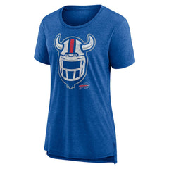 Buffalo Bills Women's Hometown First Down Tri-Blend T-Shirt Heather Royal | NFL
