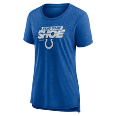 Indianapolis Colts Women's Hometown First Down Tri-Blend T-Shirt Heather Royal | NFL