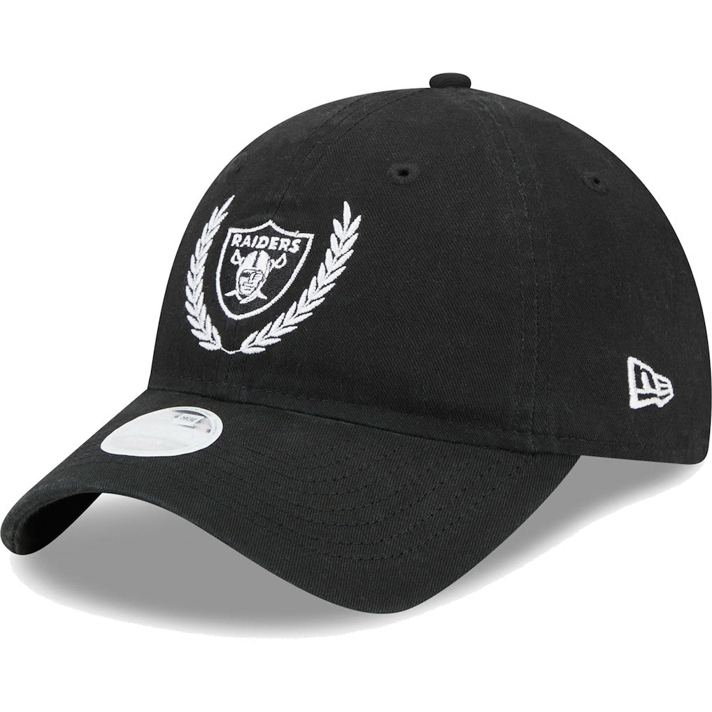 Las Vegas Raiders New Era Women's Leaves 9TWENTY Adjustable Hat Black | NFL