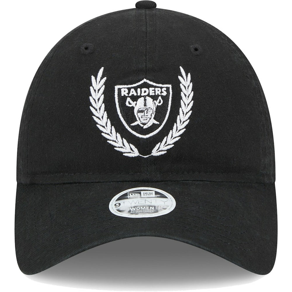 Las Vegas Raiders New Era Women's Leaves 9TWENTY Adjustable Hat Black | NFL