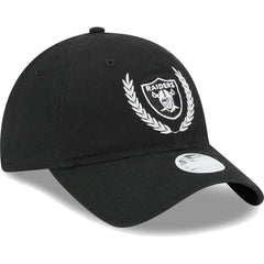 Las Vegas Raiders New Era Women's Leaves 9TWENTY Adjustable Hat Black | NFL