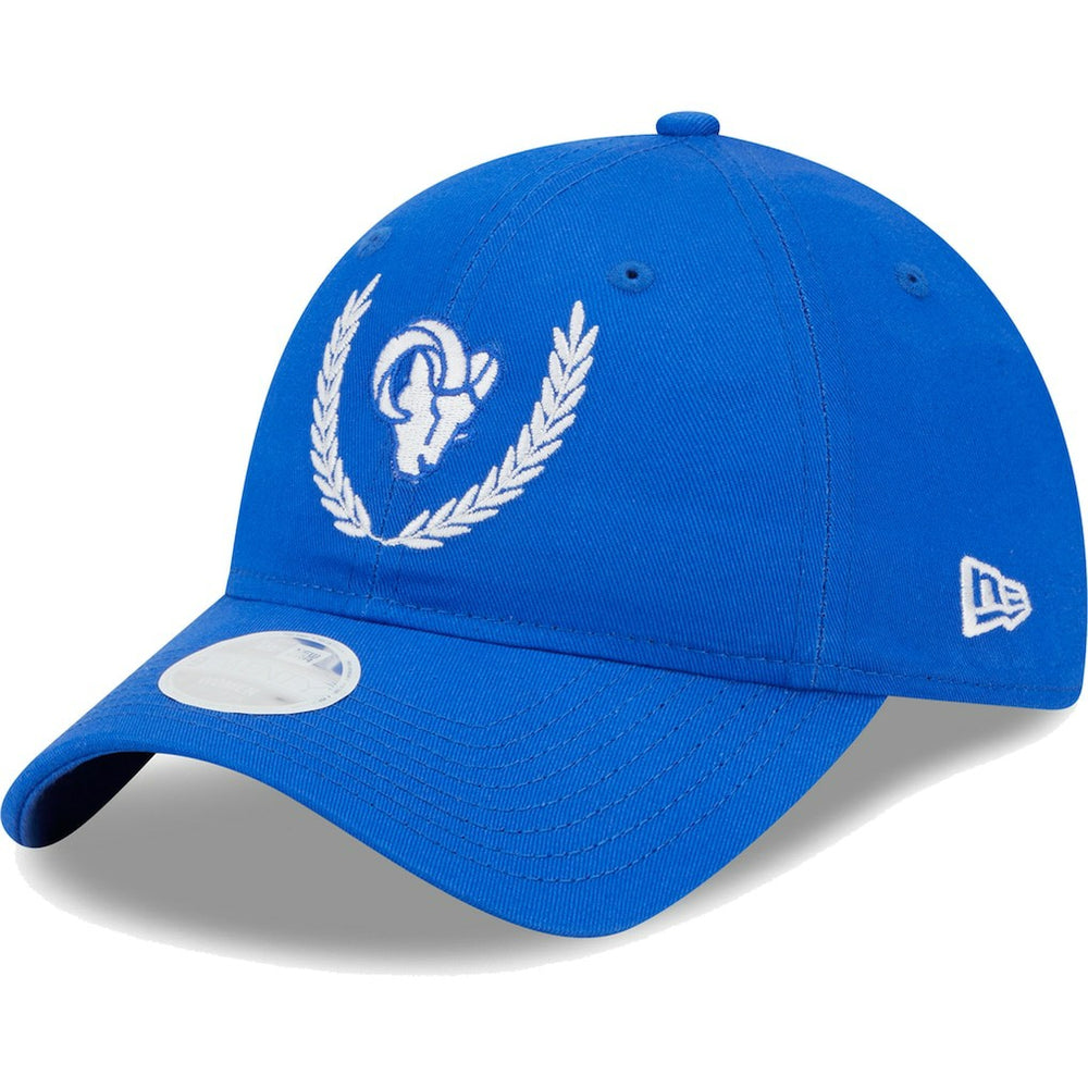 Los Angeles Rams New Era Women's Leaves 9TWENTY Adjustable Hat Royal | NFL