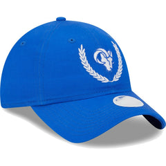 Los Angeles Rams New Era Women's Leaves 9TWENTY Adjustable Hat Royal | NFL