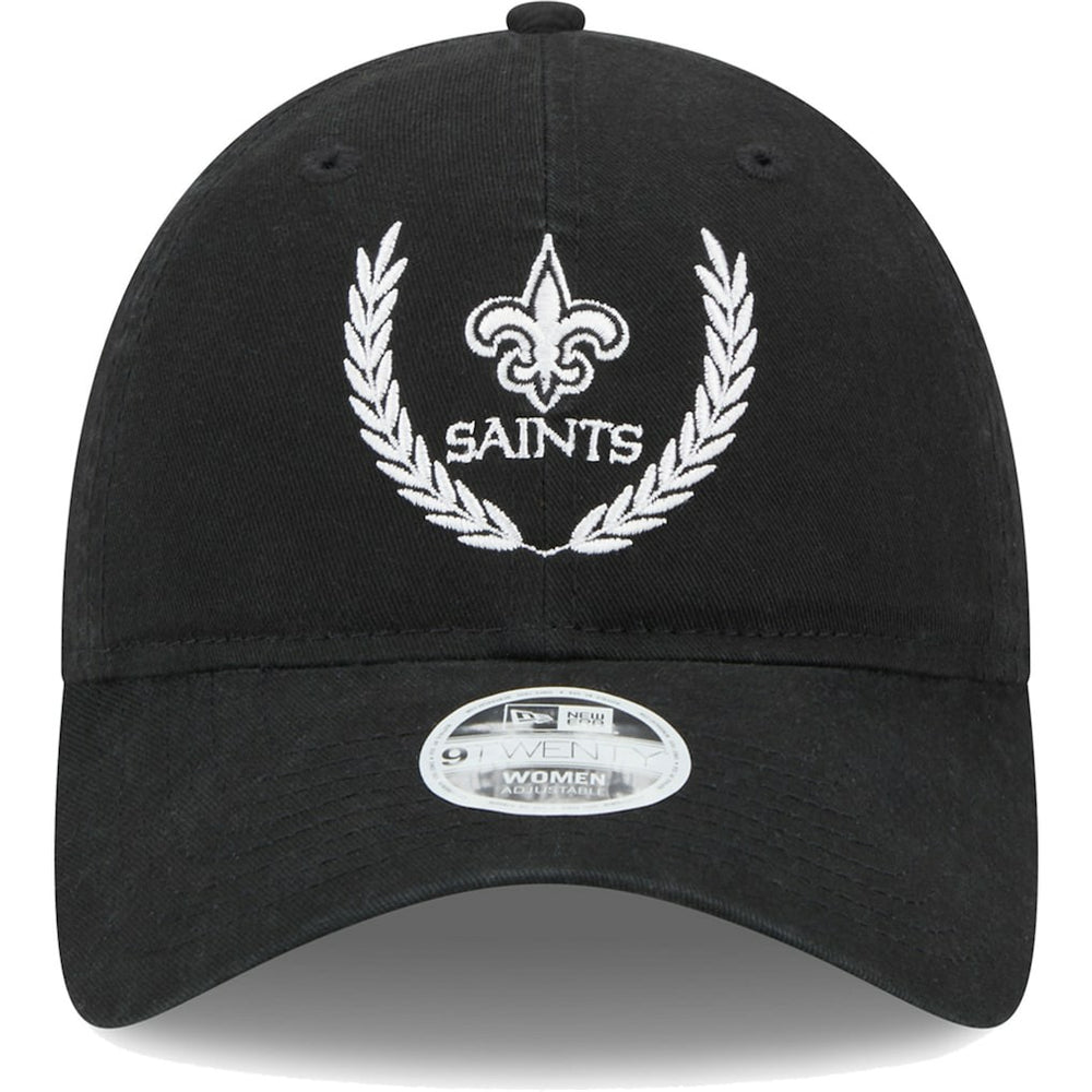 New Orleans Saints New Era Women's Leaves 9TWENTY Adjustable Hat Black | NFL