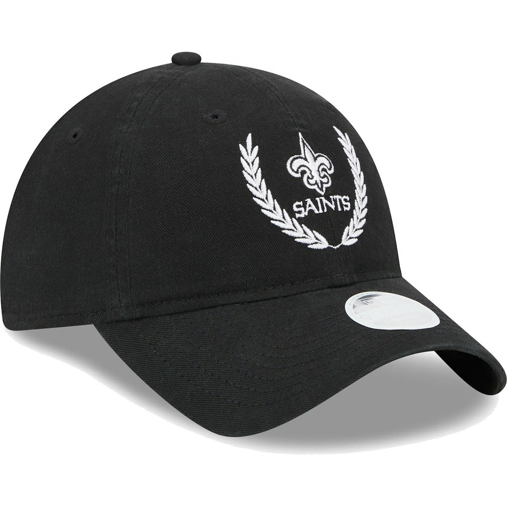 New Orleans Saints New Era Women's Leaves 9TWENTY Adjustable Hat Black | NFL