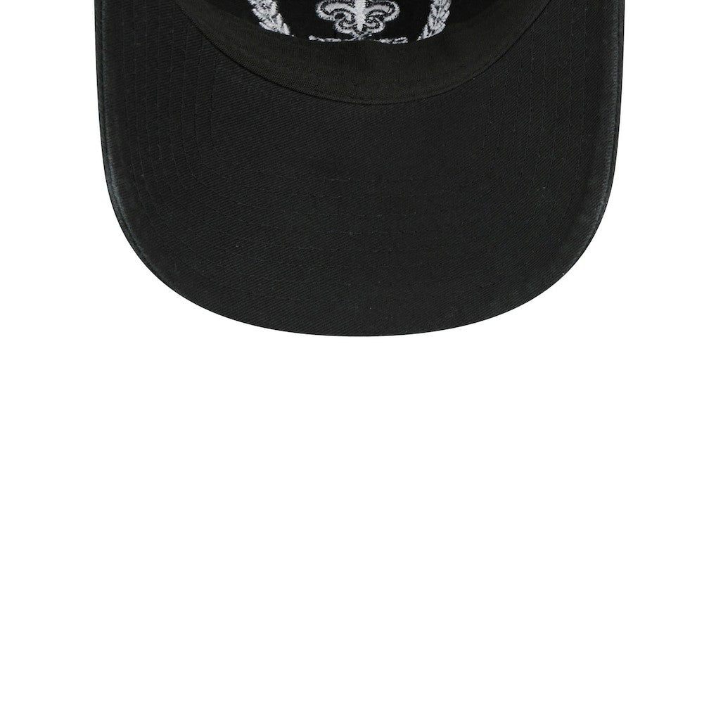 New Orleans Saints New Era Women's Leaves 9TWENTY Adjustable Hat Black | NFL