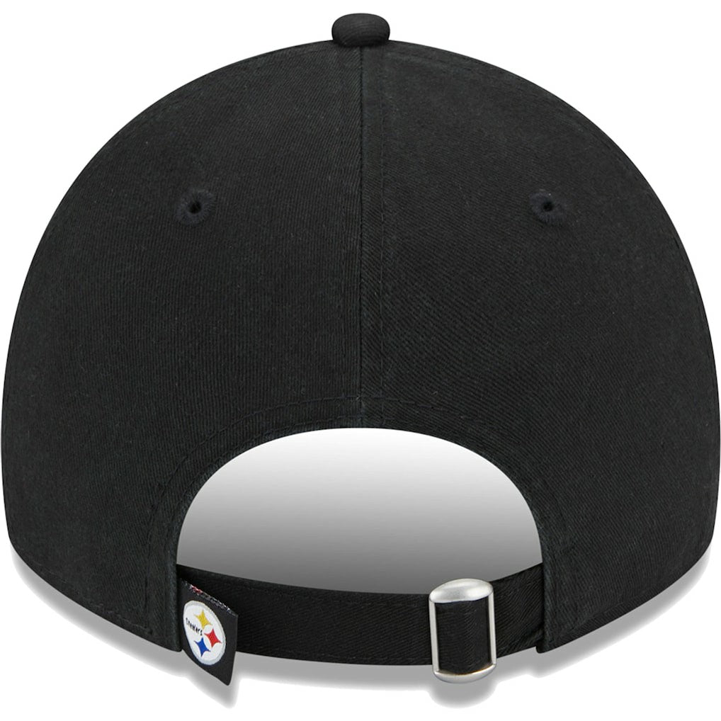 Pittsburgh Steelers New Era Women's Leaves 9TWENTY Adjustable Hat Black | NFL