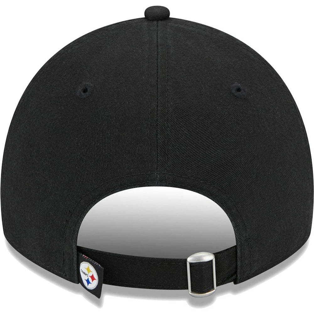 Pittsburgh Steelers New Era Women's Leaves 9TWENTY Adjustable Hat Black | NFL