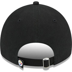 Pittsburgh Steelers New Era Women's Leaves 9TWENTY Adjustable Hat Black | NFL