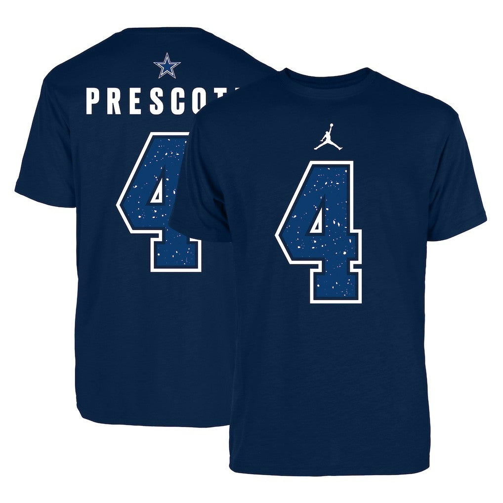 Dak Prescott Dallas Cowboys Jordan Brand Name & Number T-Shirt Navy | NFL
