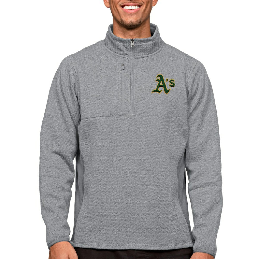 Athletics Antigua Course Quarter-Zip Pullover Top - MLB