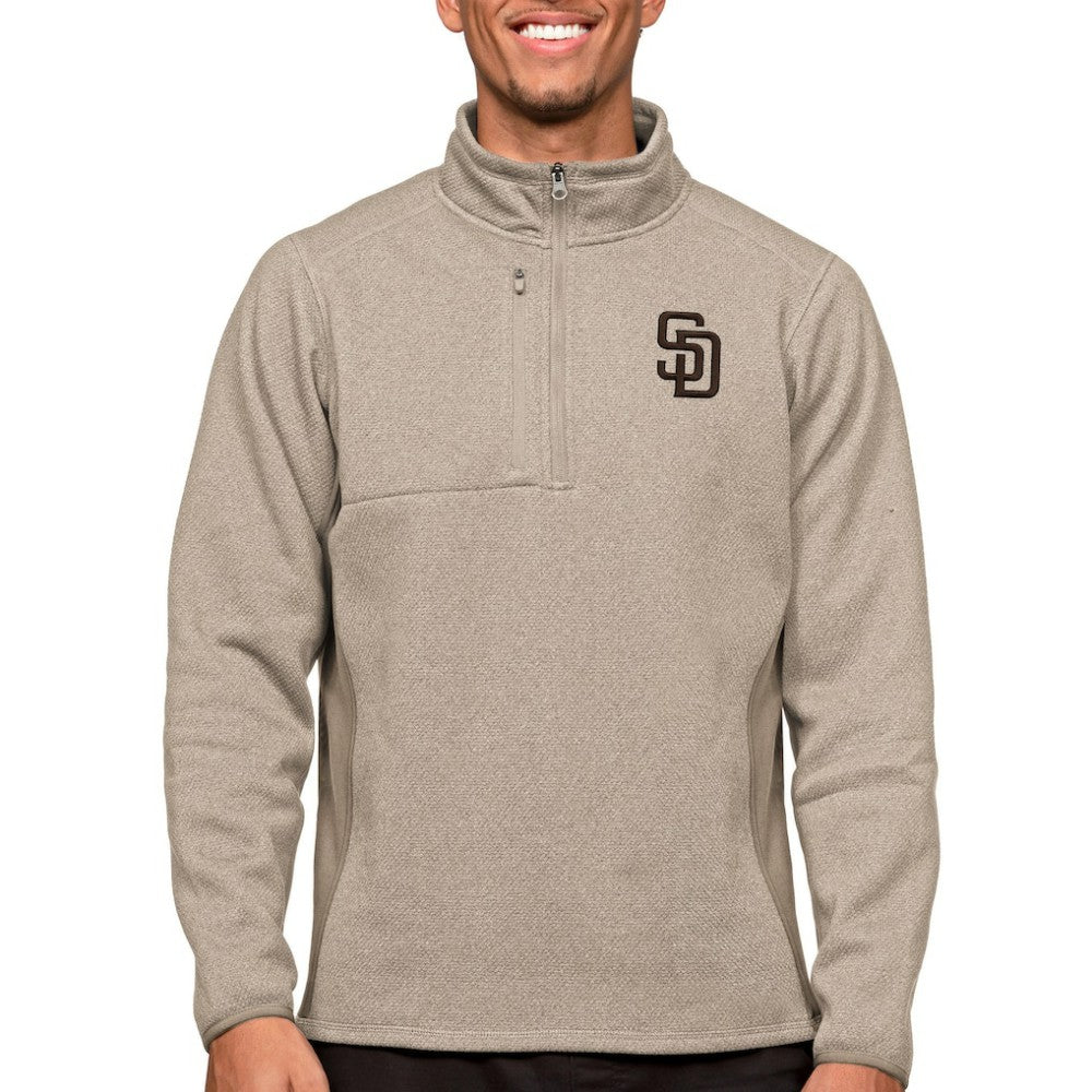 San Diego Padres Antigua Course Quarter-Zip Pullover Top - MLB