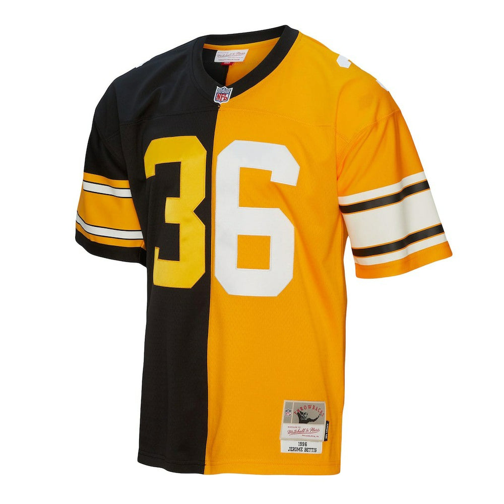 Jerome Bettis Pittsburgh Steelers 1996 Split Legacy Replica Jersey Black/Gold | Mitchell & Ness