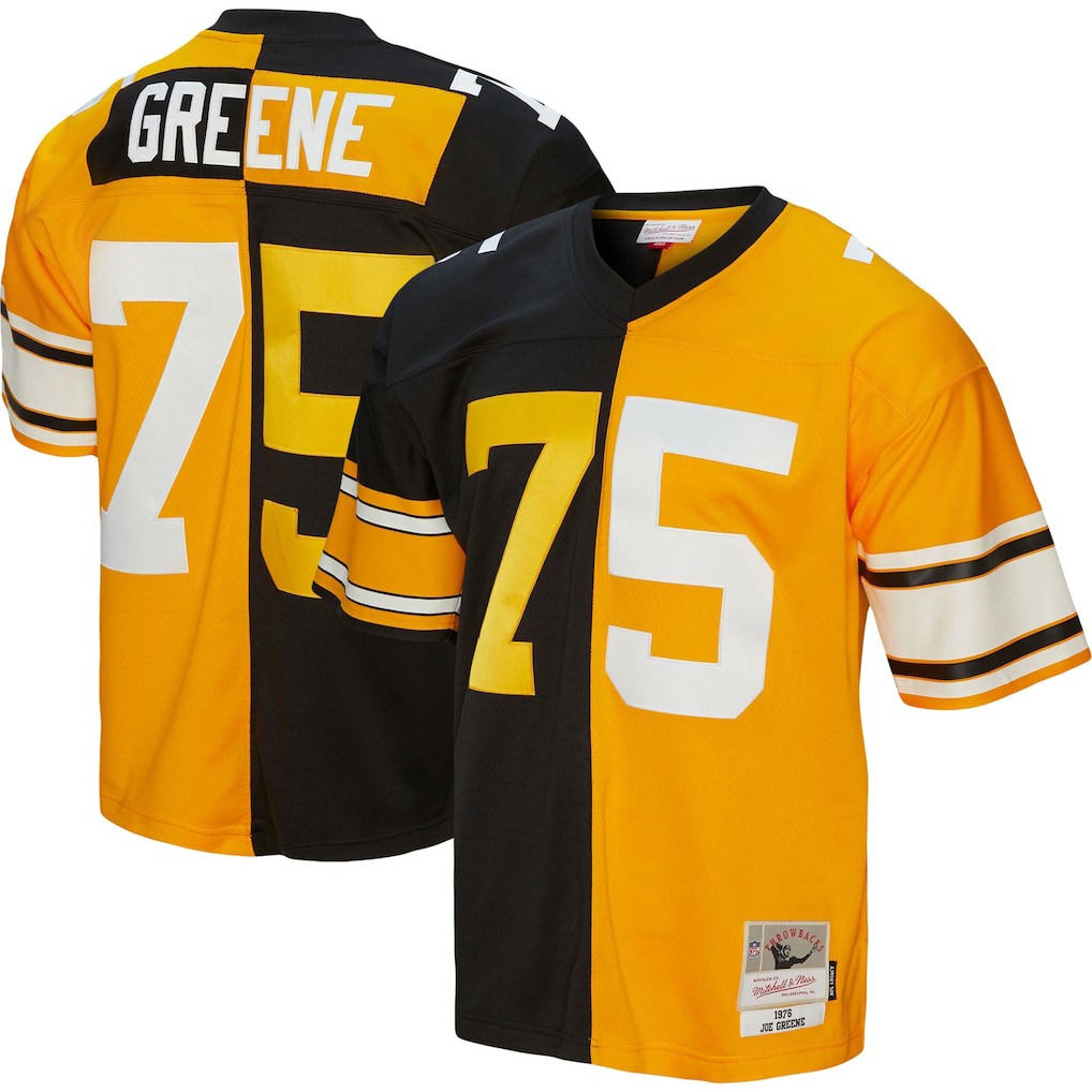 Joe Greene Pittsburgh Steelers 1976 Split Legacy Replica Jersey Black/Gold | Mitchell & Ness