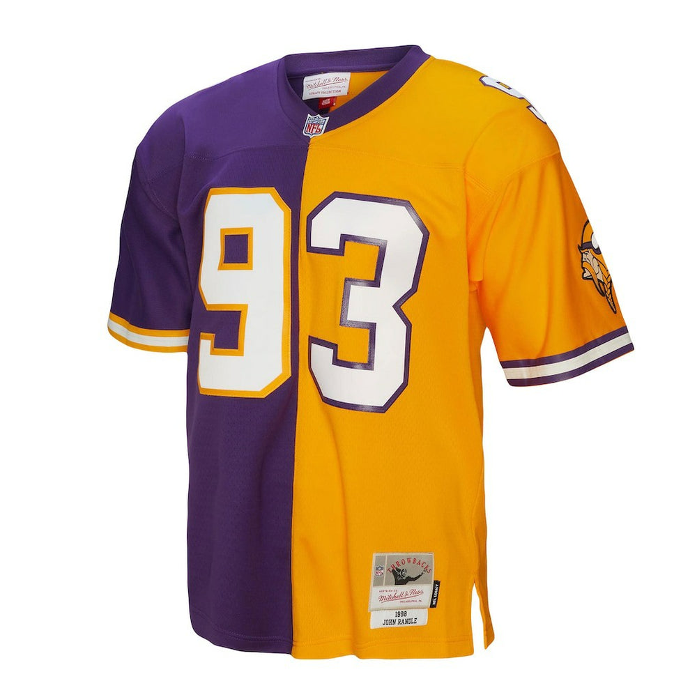 John Randle Minnesota Vikings 1998 Split Legacy Replica Jersey Purple/Gold | Mitchell & Ness