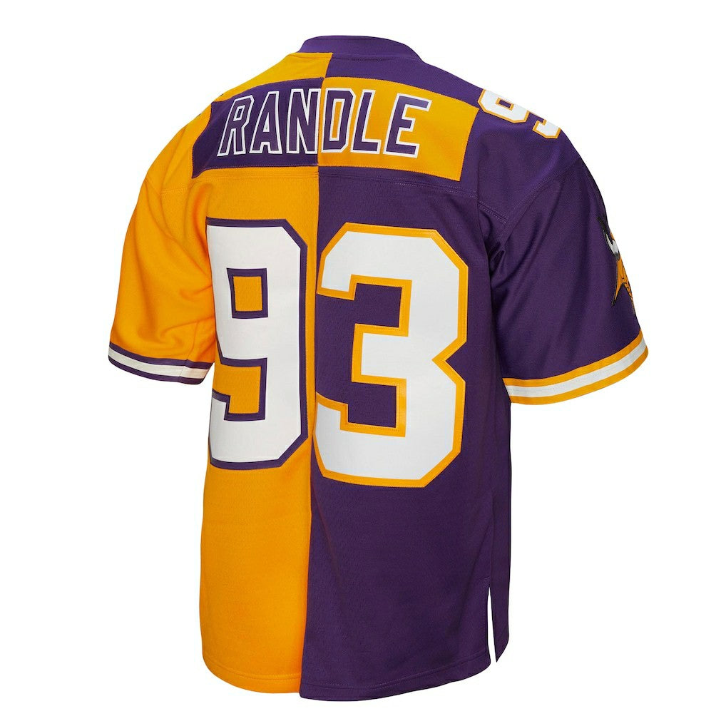 John Randle Minnesota Vikings 1998 Split Legacy Replica Jersey Purple/Gold | Mitchell & Ness