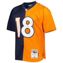 Peyton Manning Denver Broncos 2015 Split Legacy Replica Jersey Navy/Orange | Mitchell & Ness