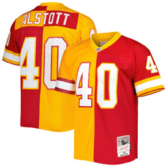 Mike Alstott Tampa Bay Buccaneers 1996 Split Legacy Replica Jersey Orange/Red | Mitchell & Ness