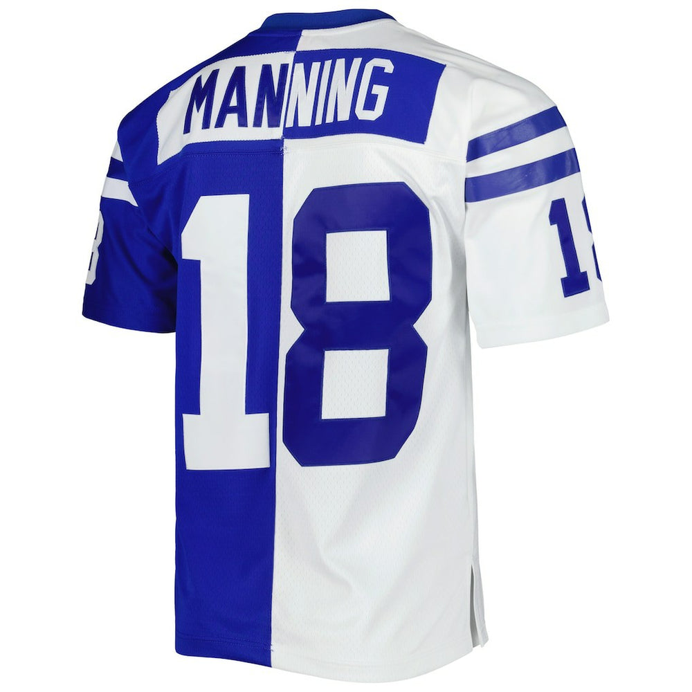 Peyton Manning Indianapolis Colts 1998 Split Legacy Replica Jersey Royal/White | Mitchell & Ness