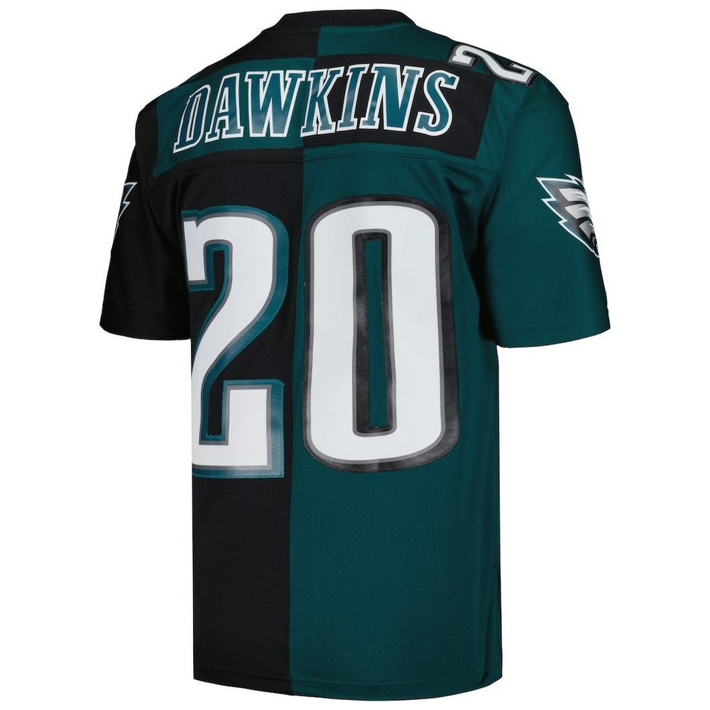 Brian Dawkins Philadelphia Eagles 2004 Split Legacy Replica Jersey Midnight Green/Black | Mitchell & Ness
