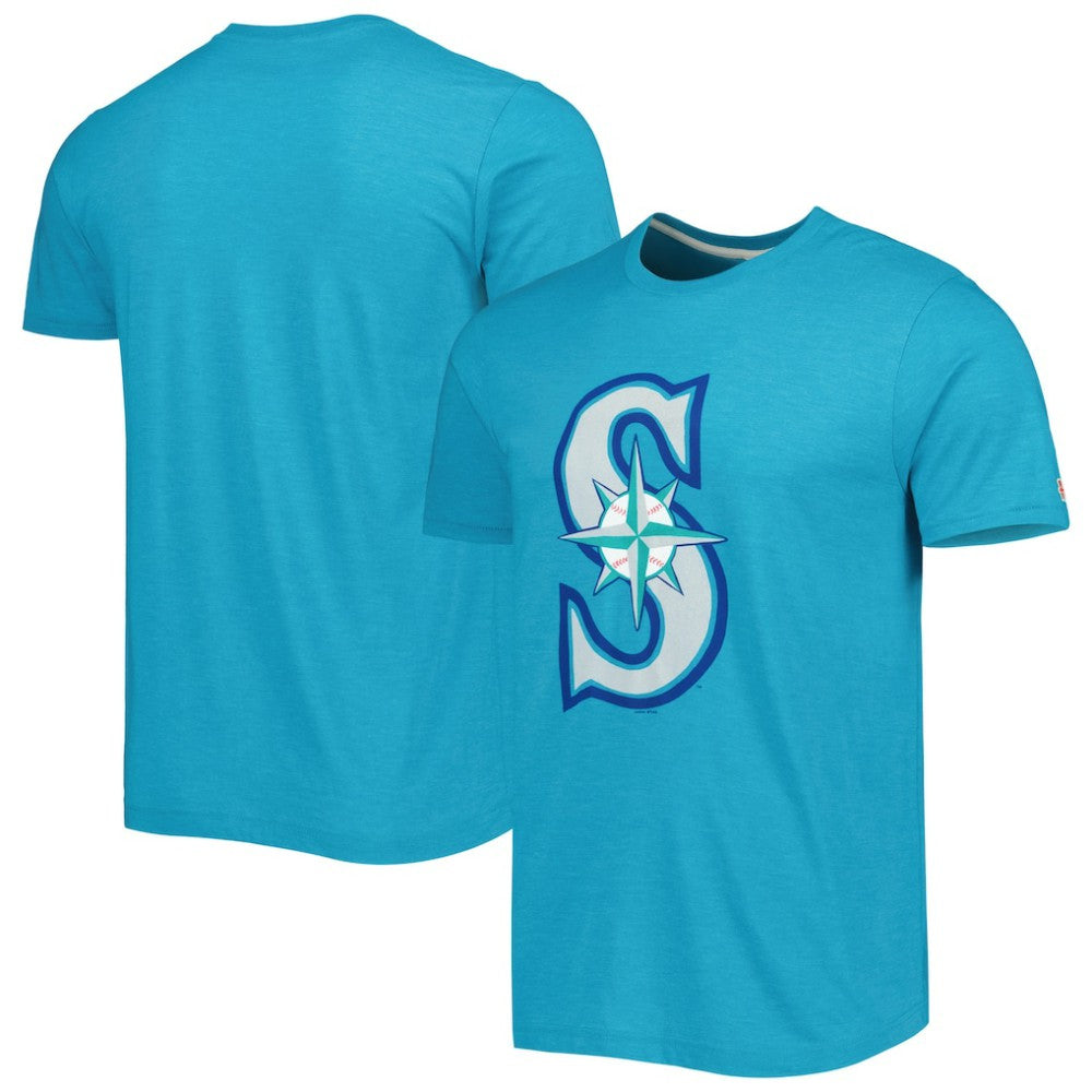 Seattle Mariners Homage Hand Drawn Logo Tri-Blend T-Shirt - MLB