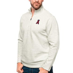 Los Angeles Angels Antigua Gambit Quarter-Zip Pullover Top - MLB