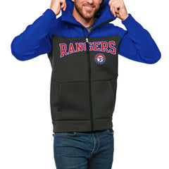 Texas Rangers Antigua Wordmark Protect Full-Zip Hoodie - MLB