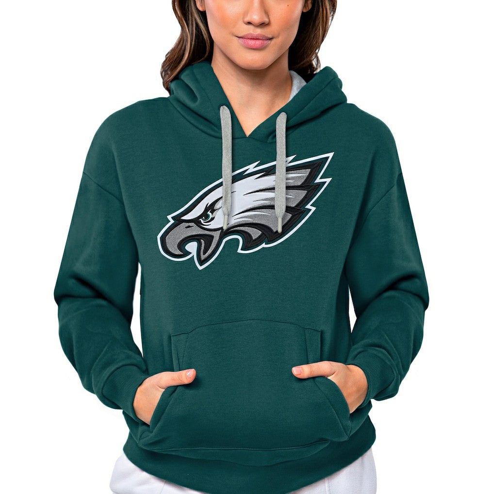 Philadelphia Eagles Antigua Women's Victory Logo Pullover Hoodie Midnight Green | NFL