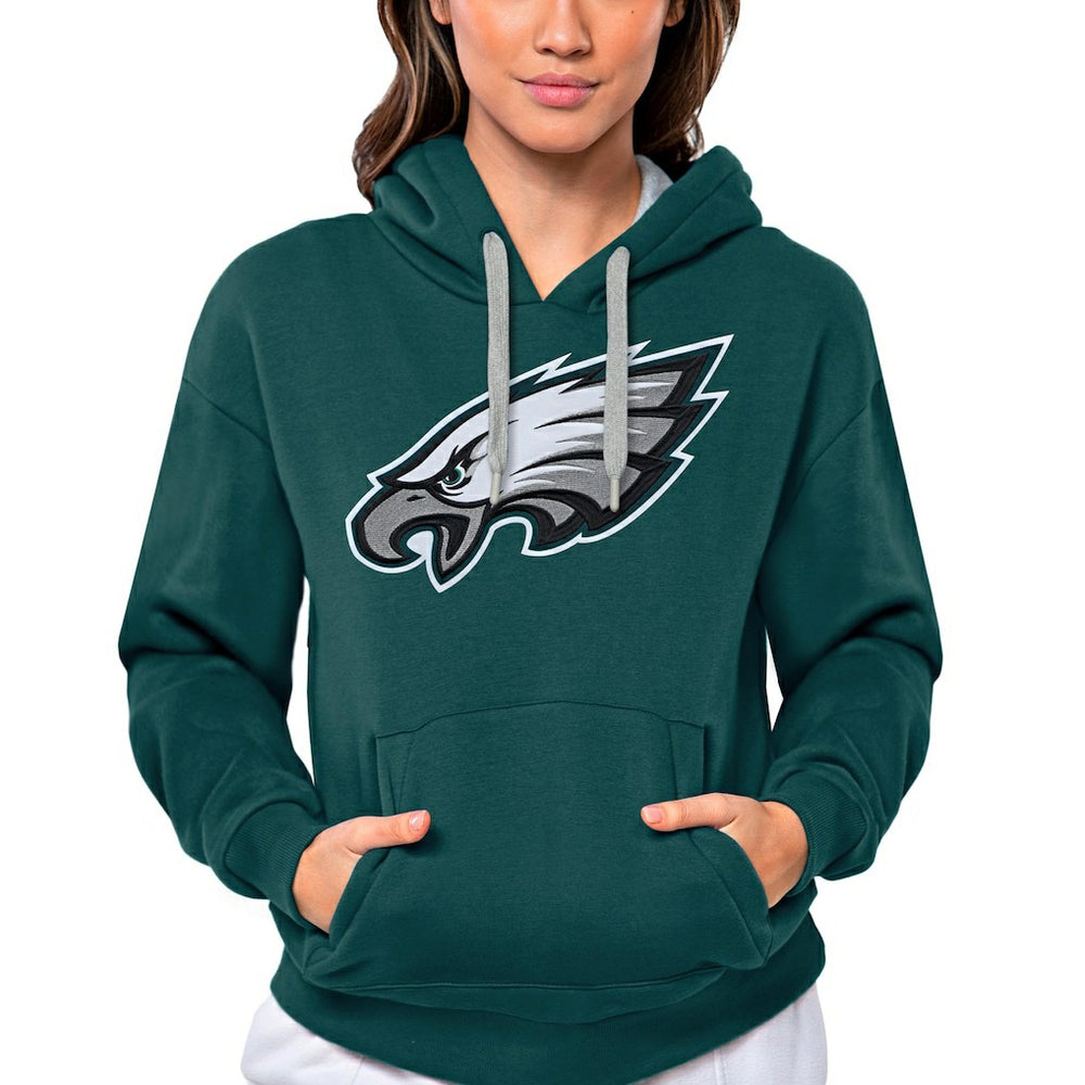 Philadelphia Eagles Antigua Women's Victory Logo Pullover Hoodie Midnight Green | NFL