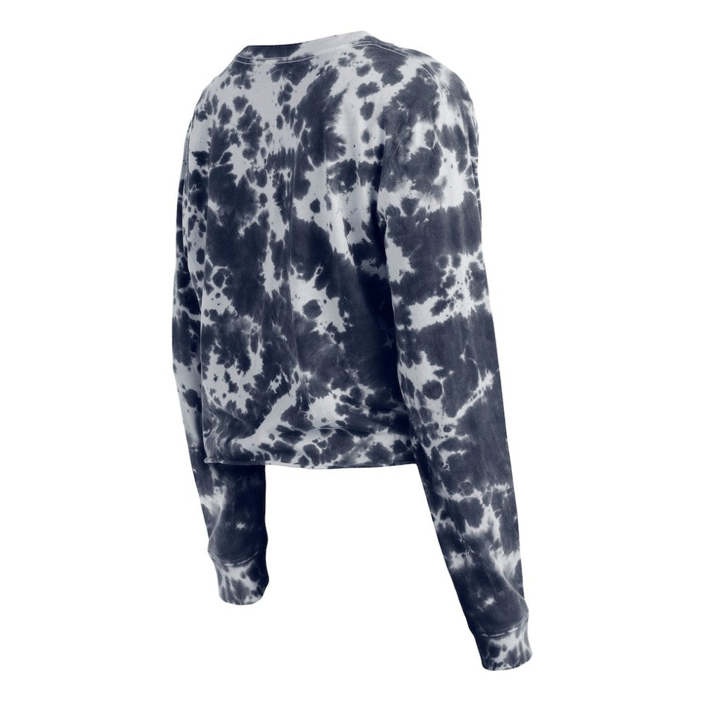 Washington Nationals New Era Women's Tie-Dye Cropped Long Sleeve T-Shirt - MLB