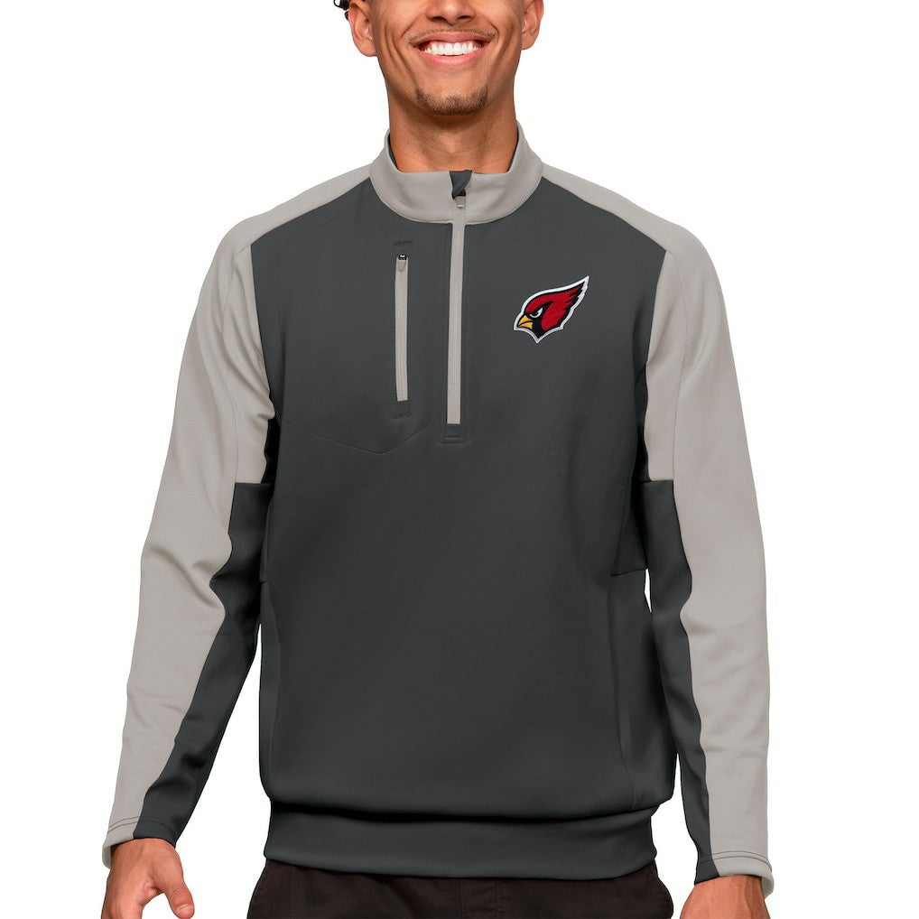 Arizona Cardinals Antigua Team Quarter-Zip Pullover Top Charcoal | NFL