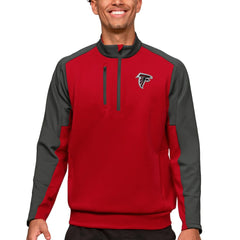Atlanta Falcons Antigua Team Quarter-Zip Pullover Top Red | NFL