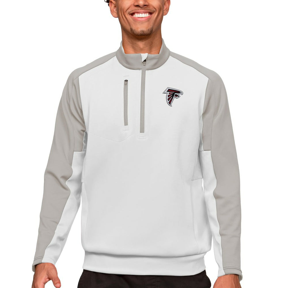 Atlanta Falcons Antigua Team Quarter-Zip Pullover Top White | NFL