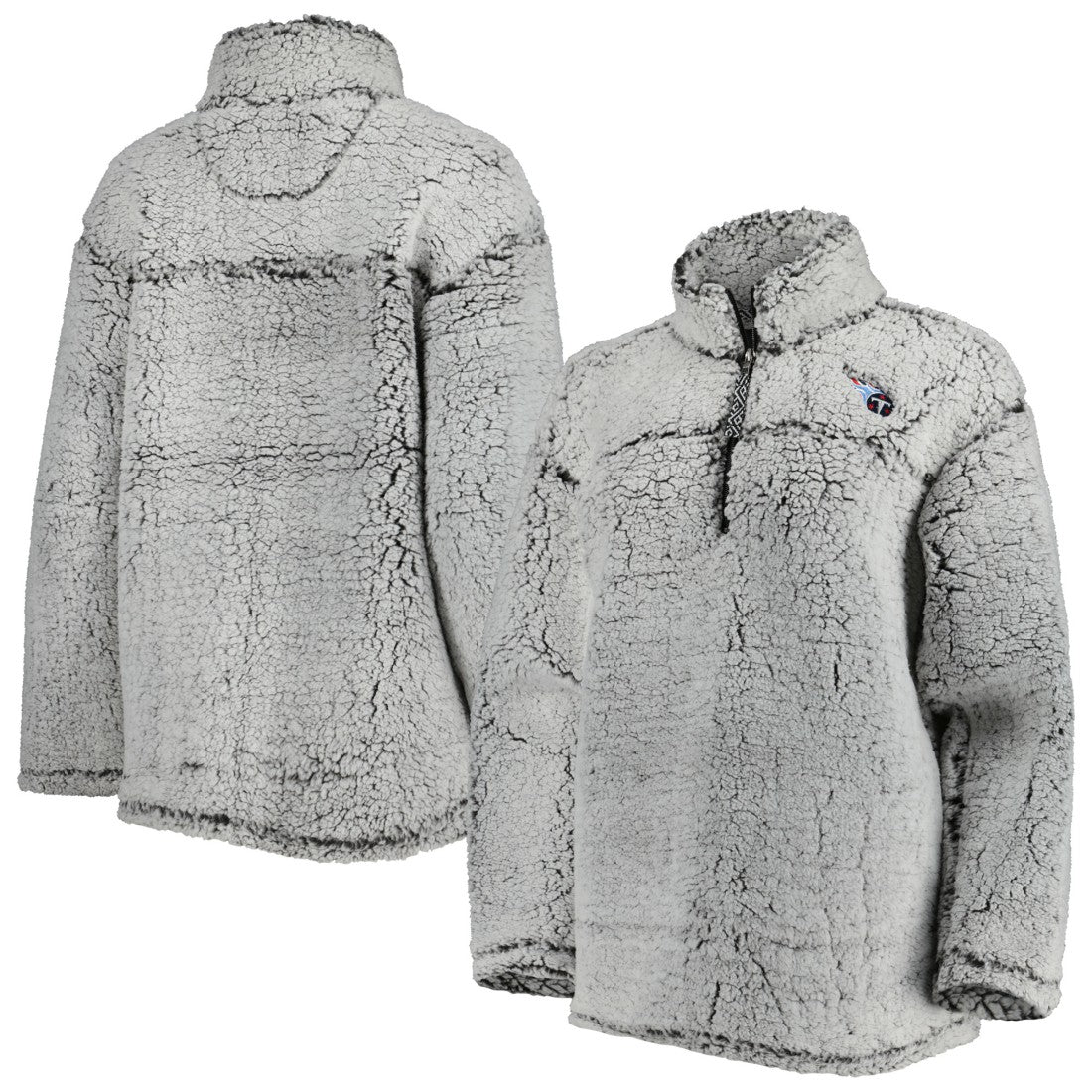 Tennessee Titans G-III 4Her by Carl Banks Women's Sherpa Quarter-Zip Jacket Gray | NFL