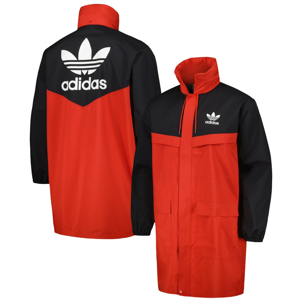 Manchester United Originals Hoodie Full-Zip Bench Jacket Red/Black | Adidas Sale