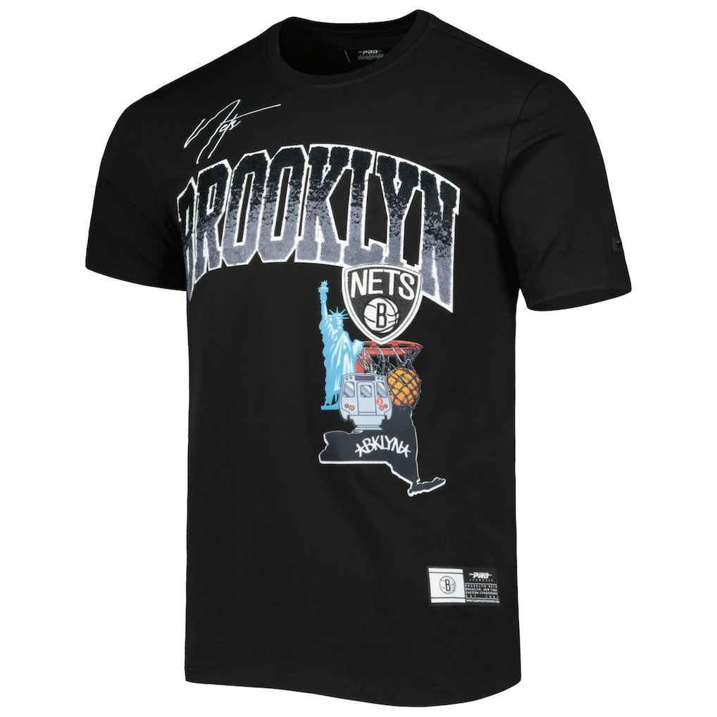 Brooklyn Nets Pro Standard Hometown Chenille T-Shirt Black - NBA