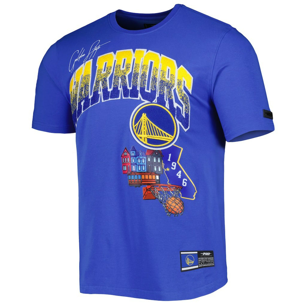 Golden State Warriors Pro Standard Hometown Chenille T-Shirt Royal - NBA