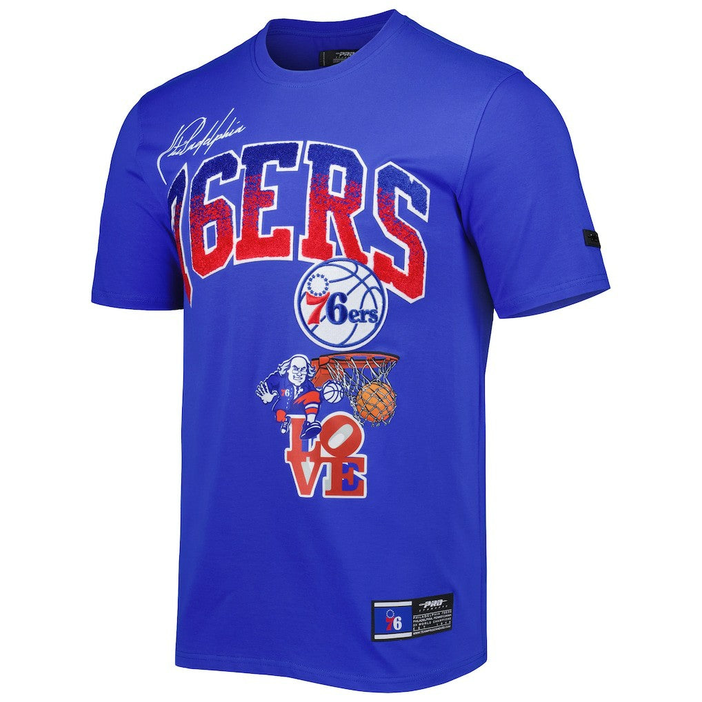 Philadelphia 76ers Pro Standard Hometown Chenille T-Shirt Royal - NBA