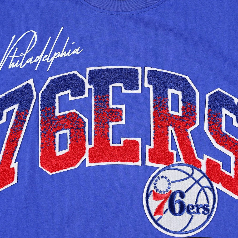 Philadelphia 76ers Pro Standard Hometown Chenille T-Shirt Royal - NBA