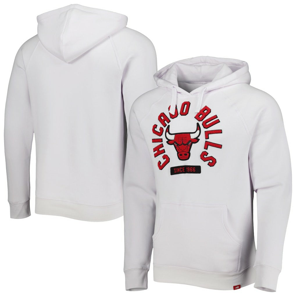 Chicago Bulls Sportiqe Unisex Athos Olson Tri-Blend Pullover Hoodie White - NBA
