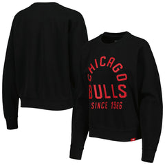 Chicago Bulls Sportiqe Women's Ashlyn Brava Raglan Pullover Sweatshirt Black - NBA
