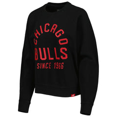 Chicago Bulls Sportiqe Women's Ashlyn Brava Raglan Pullover Sweatshirt Black - NBA