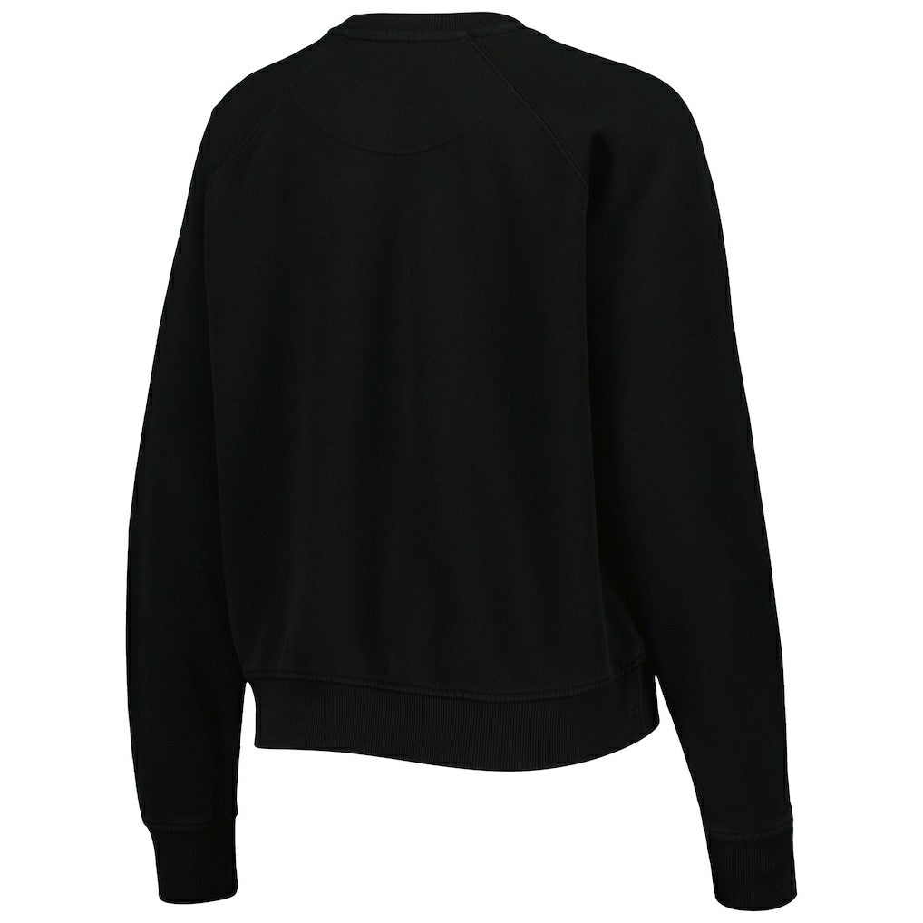 Chicago Bulls Sportiqe Women's Ashlyn Brava Raglan Pullover Sweatshirt Black - NBA