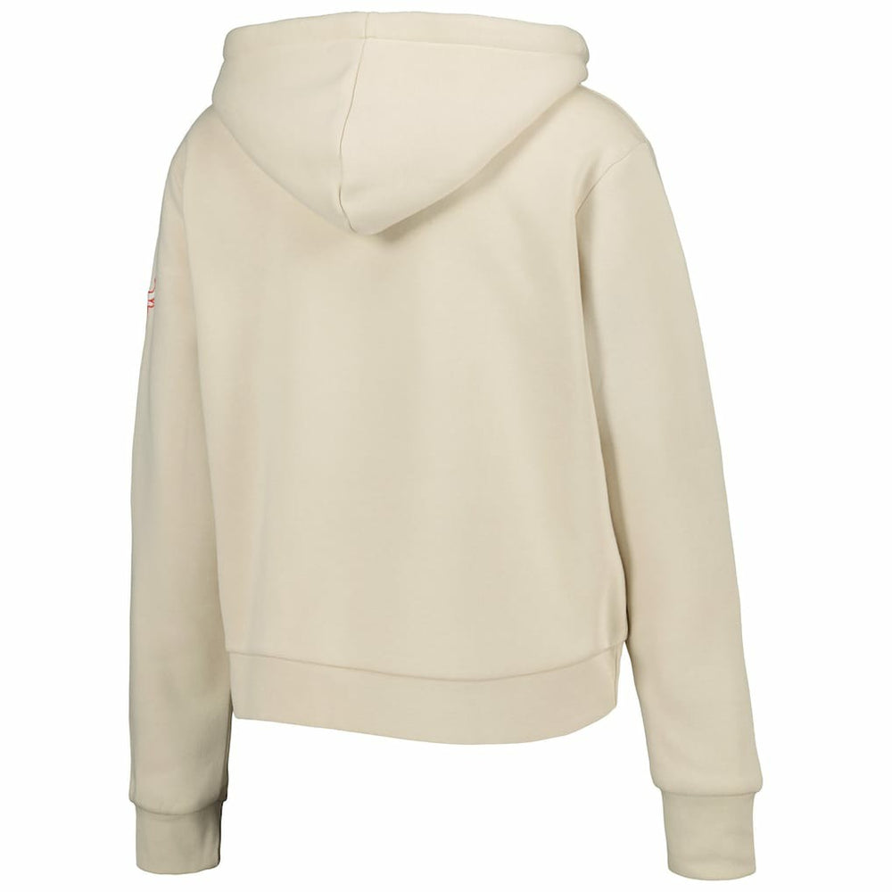 Chicago Bulls Sportiqe Women's Leona Ava Fleece Tri-Blend Pullover Hoodie Cream - NBA