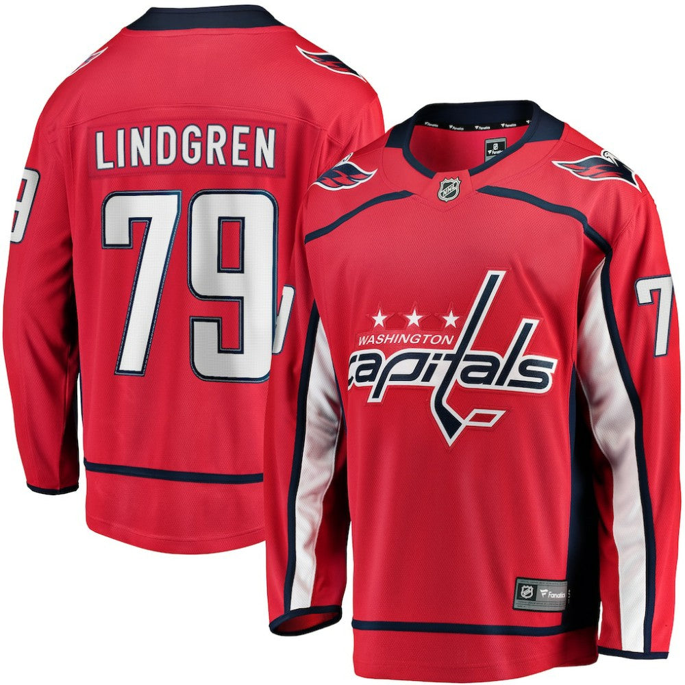 Charlie Lindgren Washington Capitals Fanatics Home Breakaway Player Jersey - Red - NHL