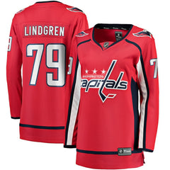Charlie Lindgren Washington Capitals Fanatics Women's Home Breakaway Player Jersey - Red - NHL