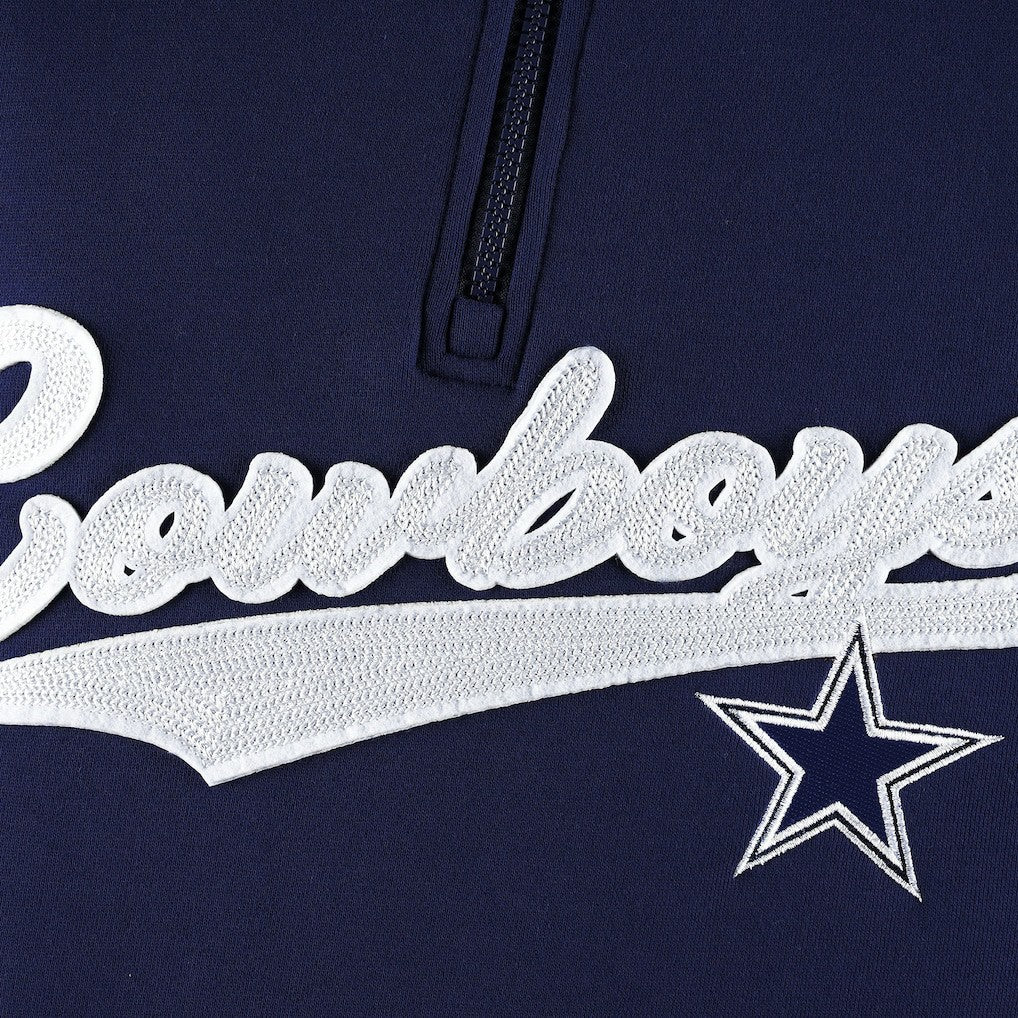 Dallas Cowboys Tommy Hilfiger Aiden Quarter-Zip Sweatshirt Navy/Silver | NFL