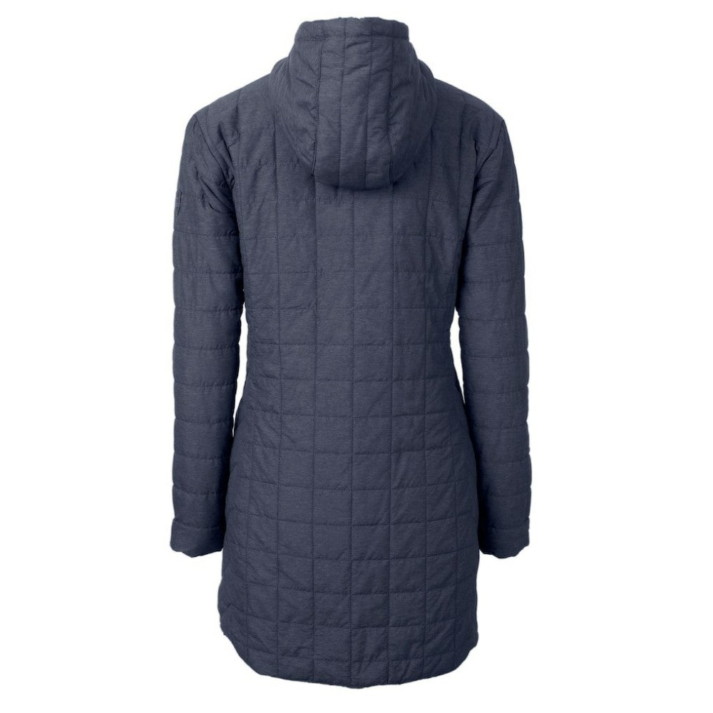 Philadelphia Phillies Cutter & Buck Women's Rainier Primaloft Eco Full-Zip Hoodie Long Coat - MLB