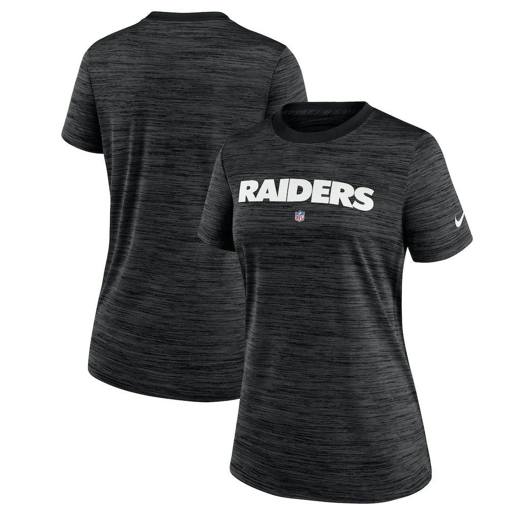 Las Vegas Raiders Women's Sideline Velocity Performance T-Shirt Black | Nike for Sale